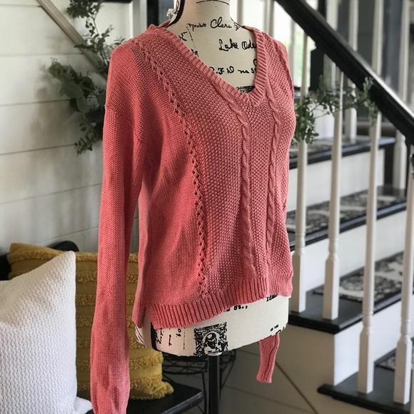 AEROPOSTALE Dark Pink Knit Sweater - Small - Picture 2 of 7
